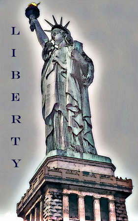 "Miss Liberty" in NY Harbor shines brightly for all who come!